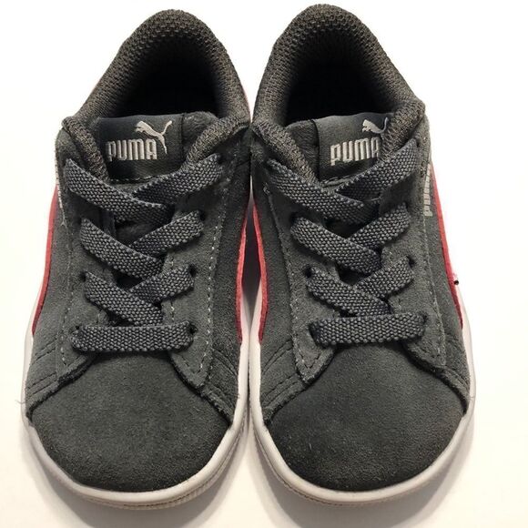 NWOT Puma Gray Suede and Pink Easy on Tennis shoes - Picture 2 of 6